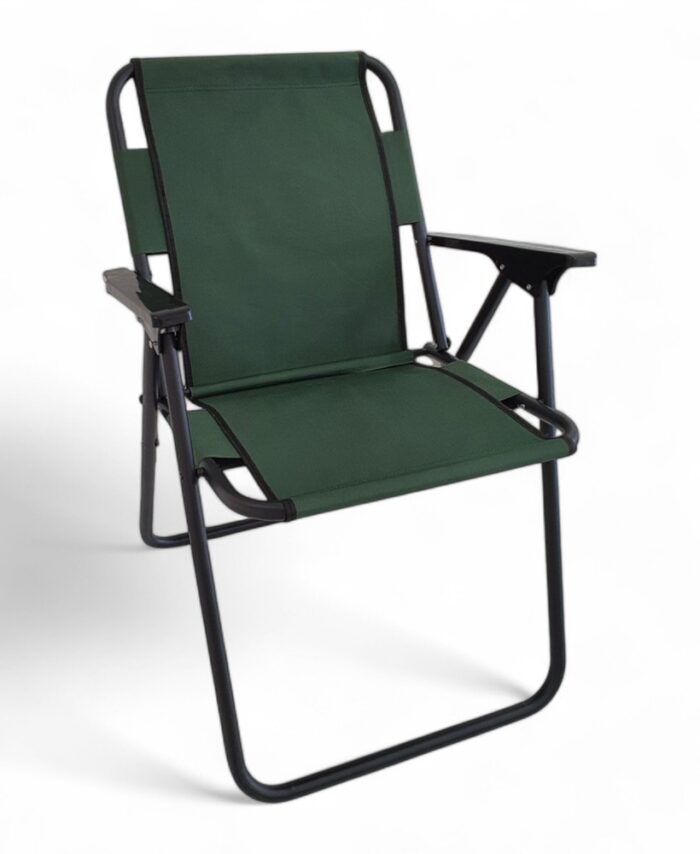 Foldable Picnic Chair (Plastic Arm) Green
