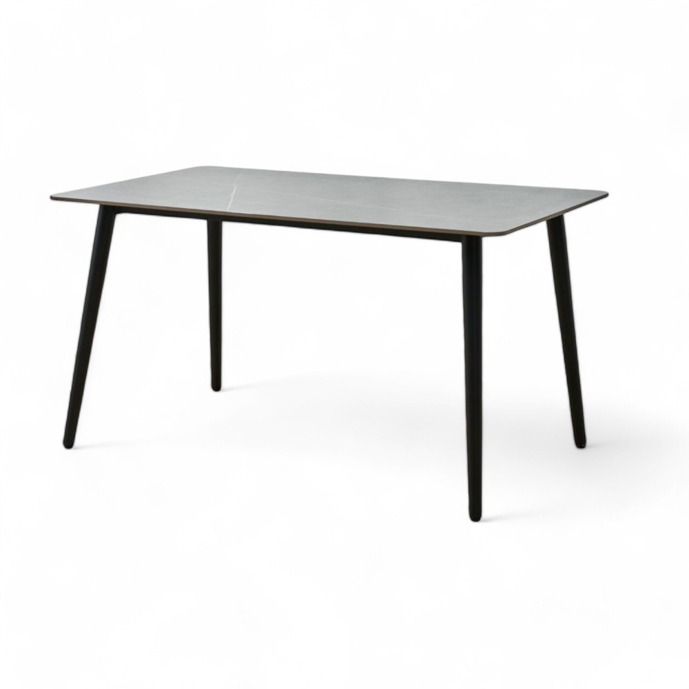 Dining Table Shiny Grey 120CM