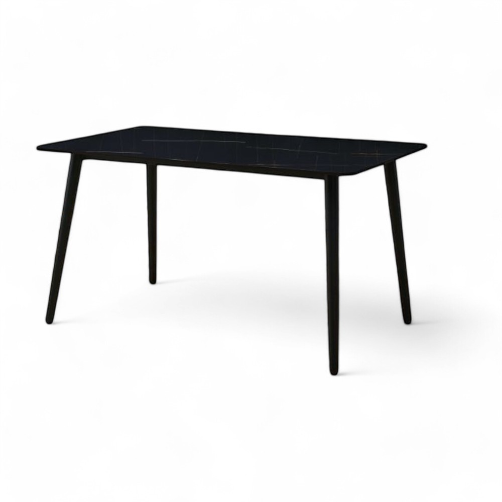 Dining Table Shiny Black 140CM