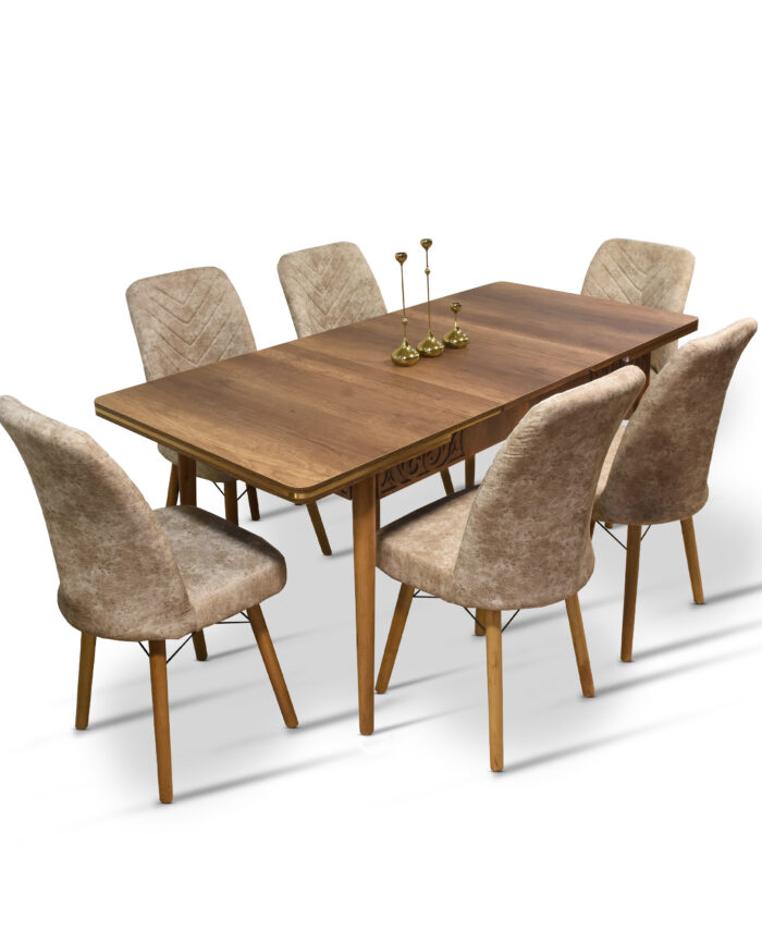 Vera Table + 6 Chairs (BEIJ)