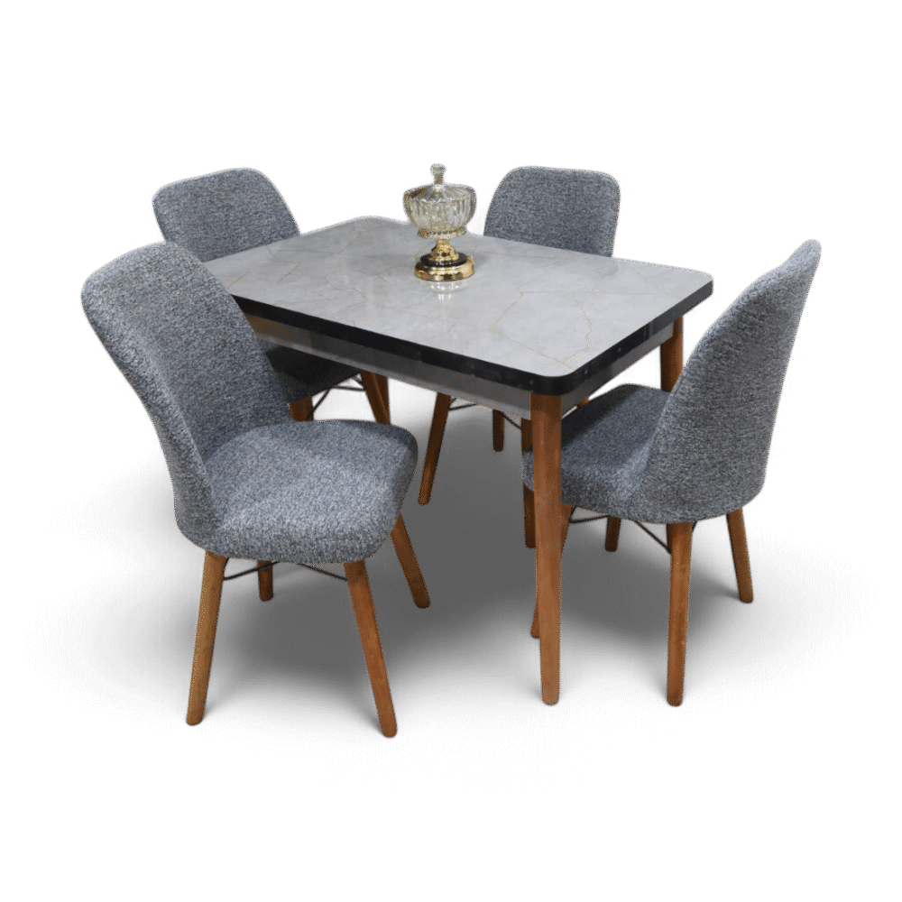 Valentina Junior LGrey With 4 Chairs Light GREY
