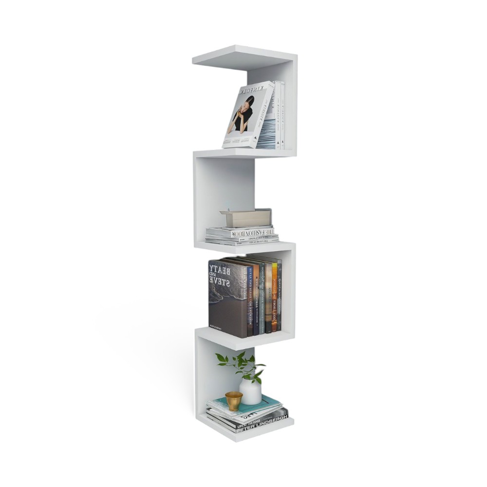 ZIGZAG BOOKSHELF-WHITE