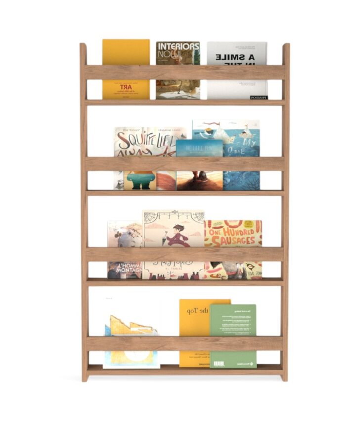 4 SHELVES MONTESSORI BOOKSHELF-PINE