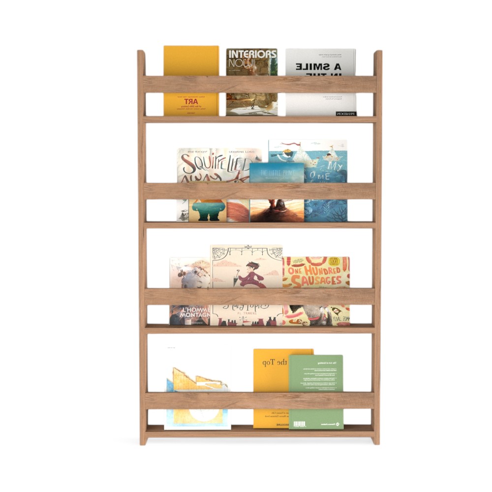 4 SHELVES MONTESSORI BOOKSHELF-PINE