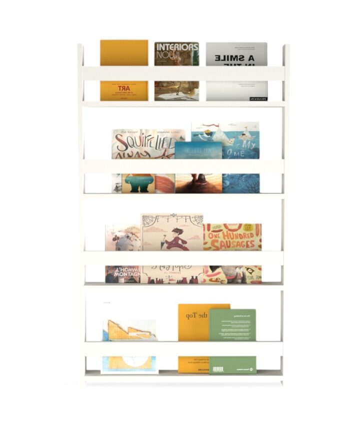 4 SHELVES MONTESSORI BOOKSHELF-WHITE