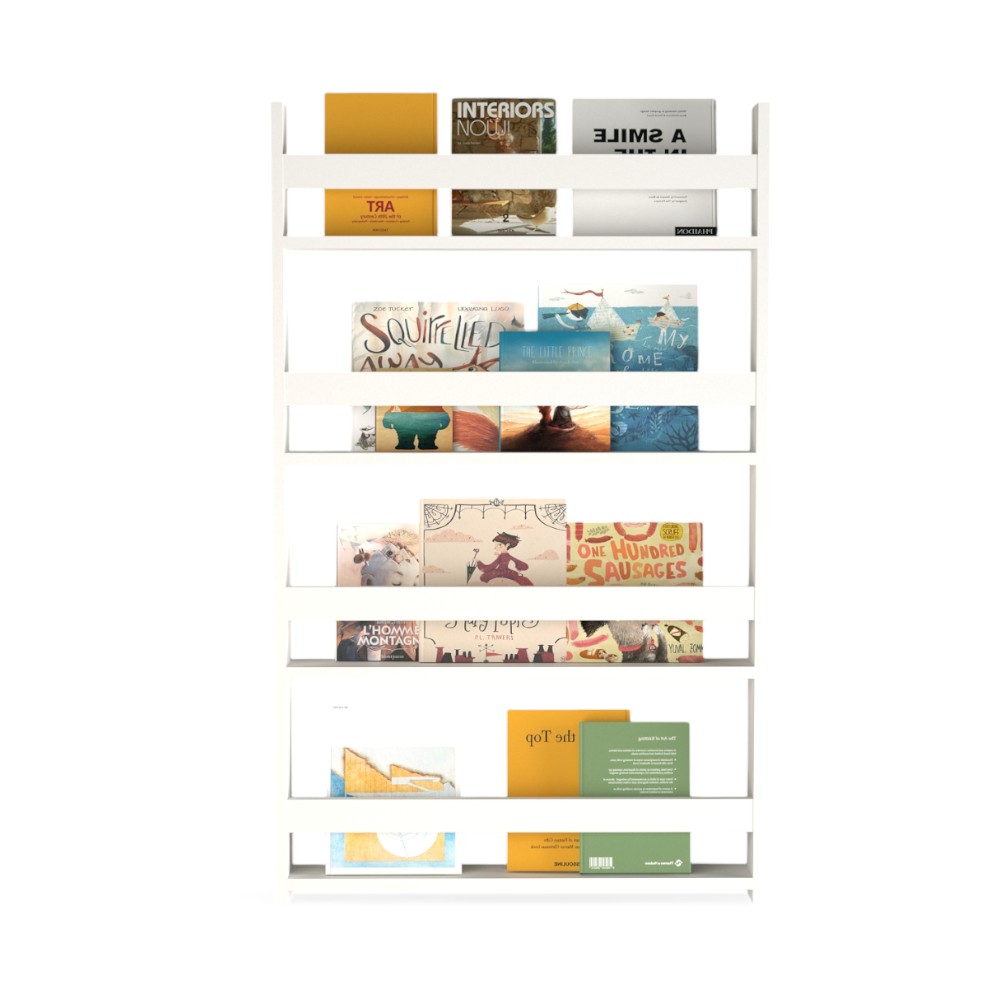 4 SHELVES MONTESSORI BOOKSHELF-WHITE