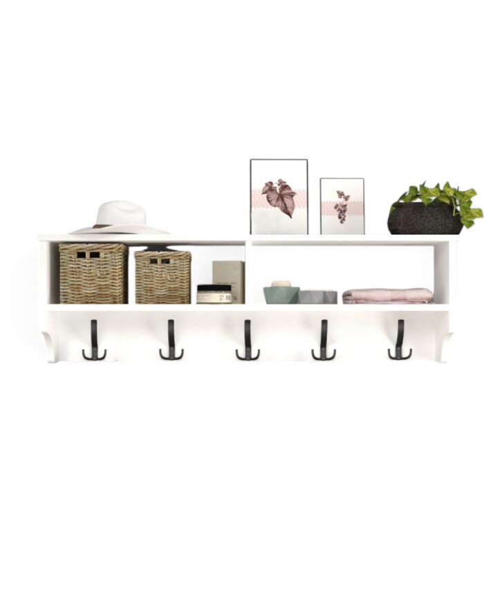 WALL MOUNTED CLOTHES HANGER 120 CM-WHITE