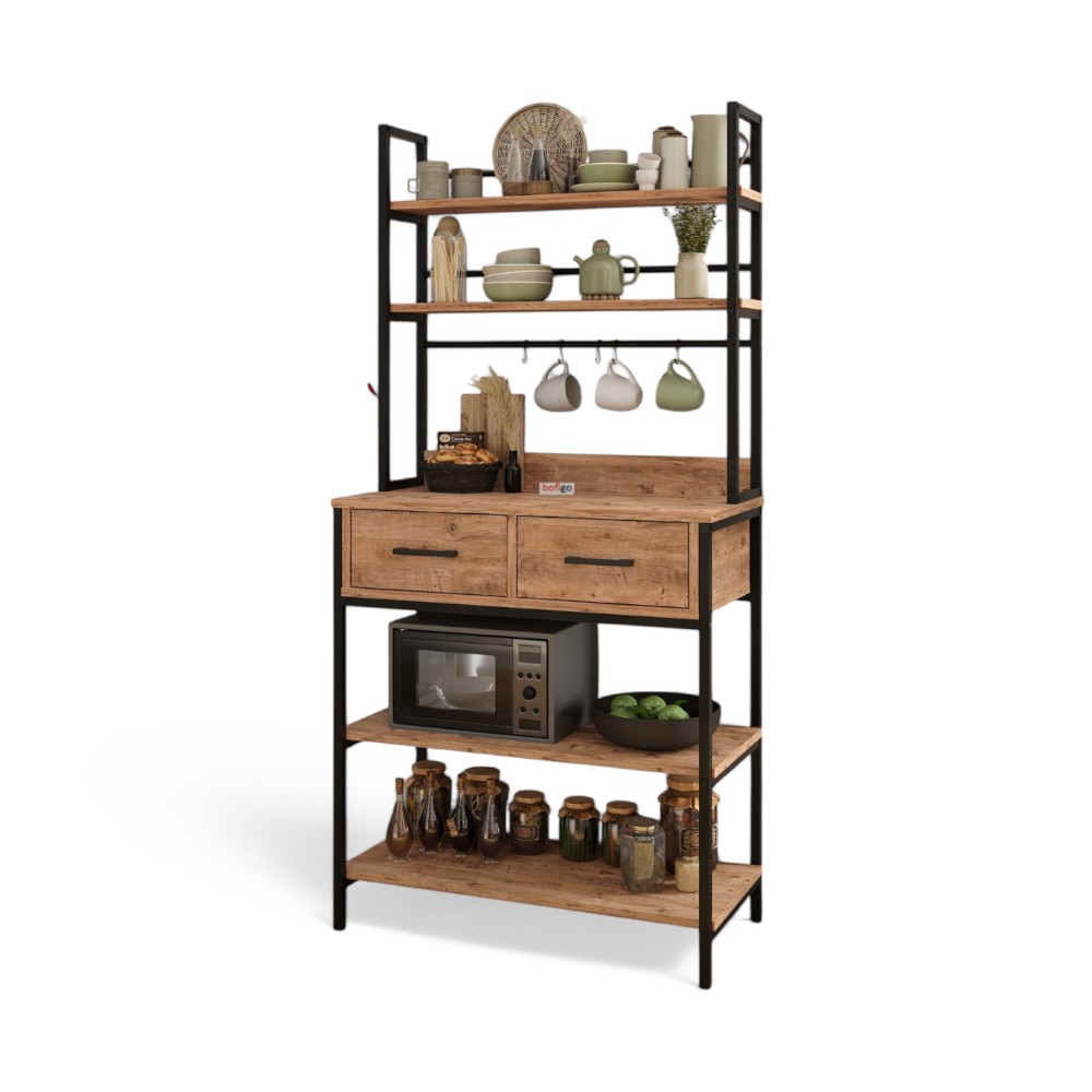 Kitchen Stand With 2 Drawers PINE