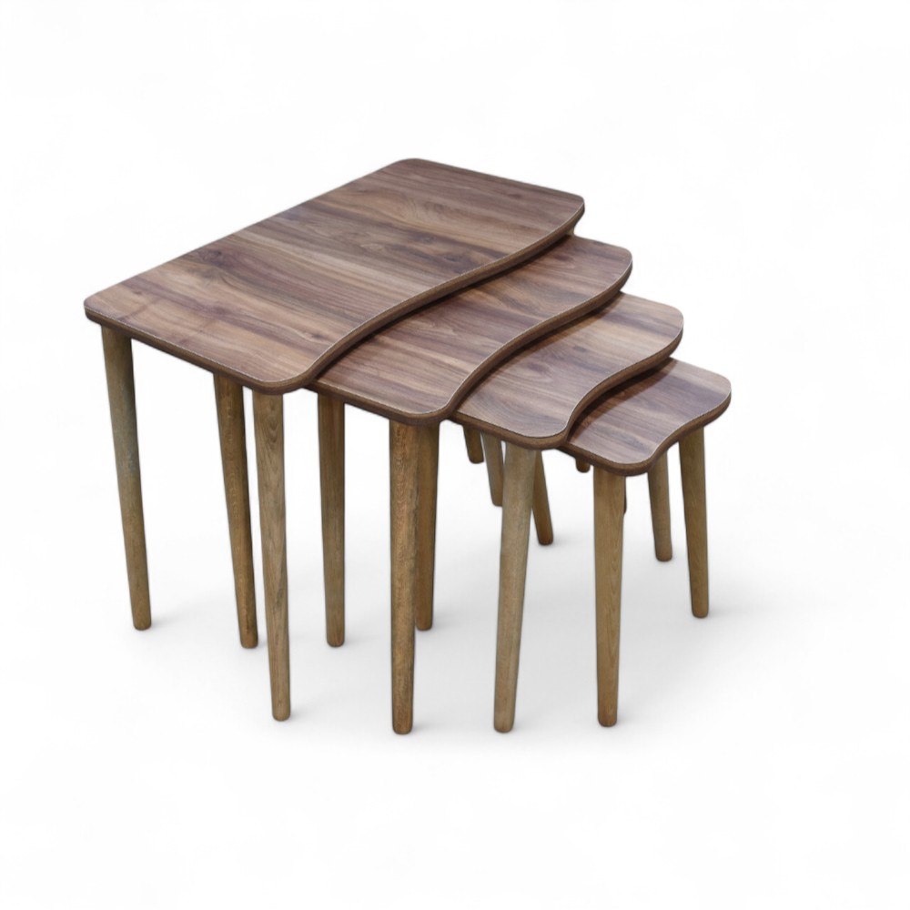 JIkon Table 4Pcs Brown