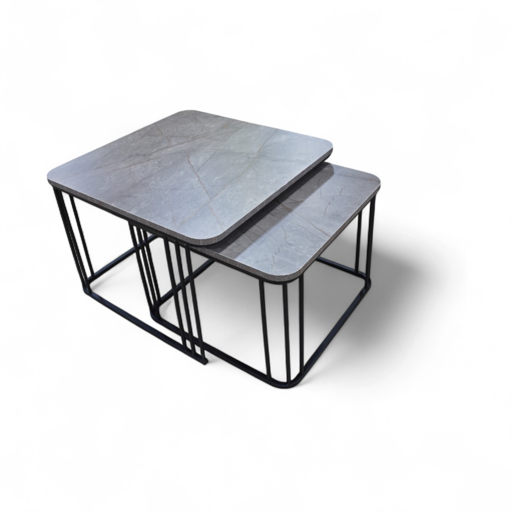 Middle Jikon Table 2 Pcs Grey 72*71*8.5
