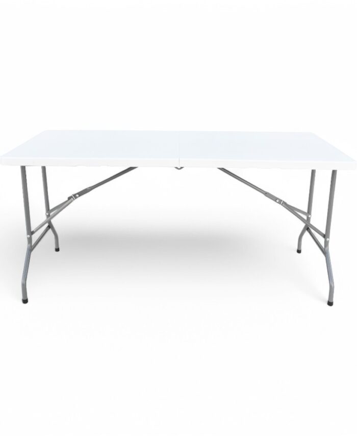 Foldable Table 152*69.5*73.5 PLASTIC PanelWhite