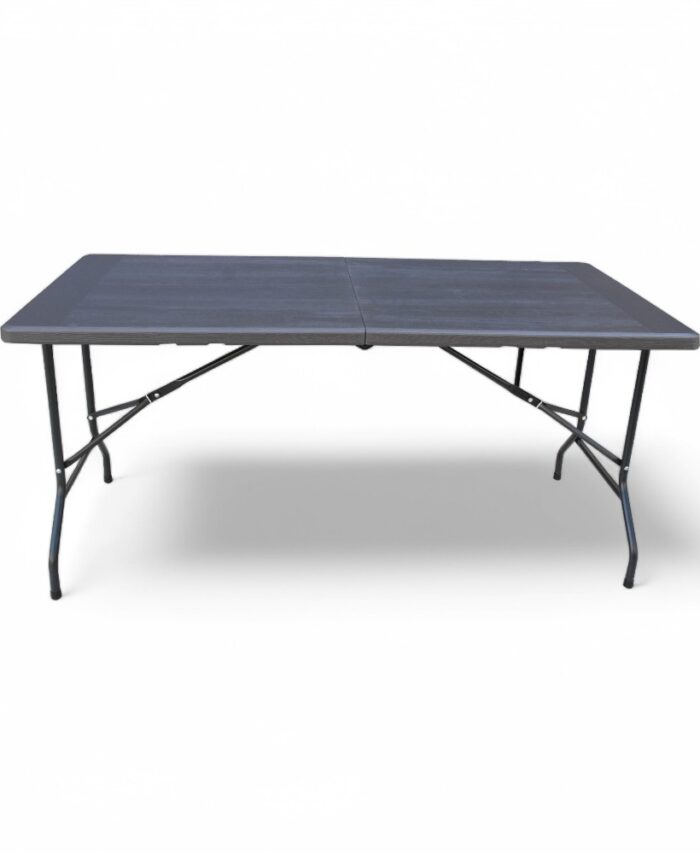 Foldable Table 180*75*73 PLASTIC Panel Dark Grey