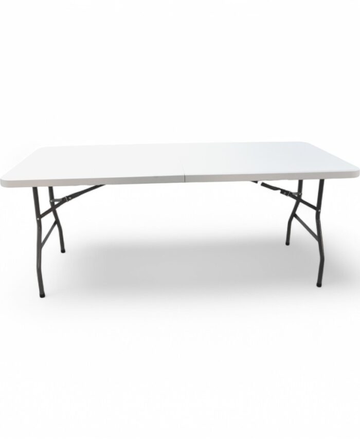 Foldable Table 180*75*73 PLASTIC Panel White