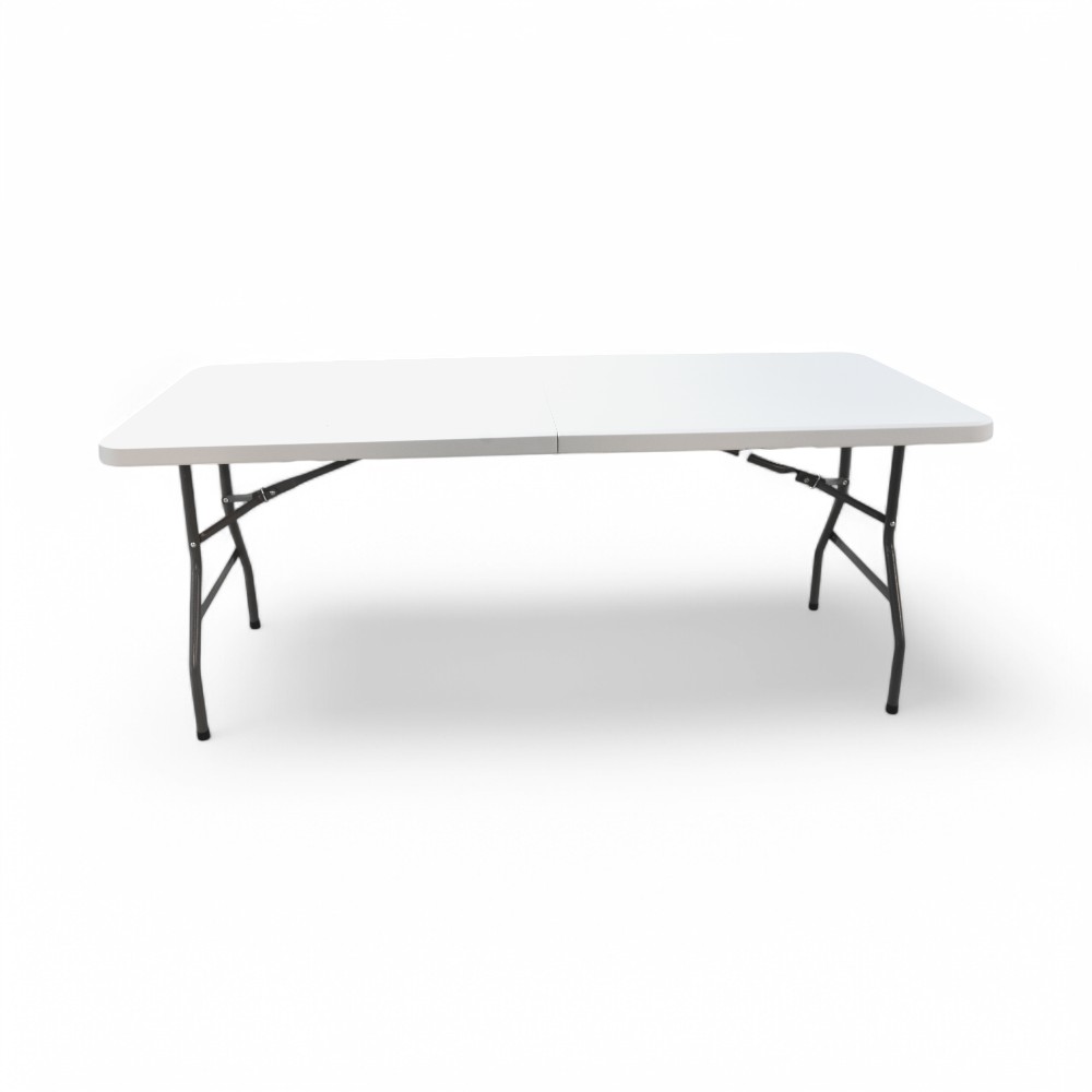 Foldable Table 180*75*73 PLASTIC Panel White