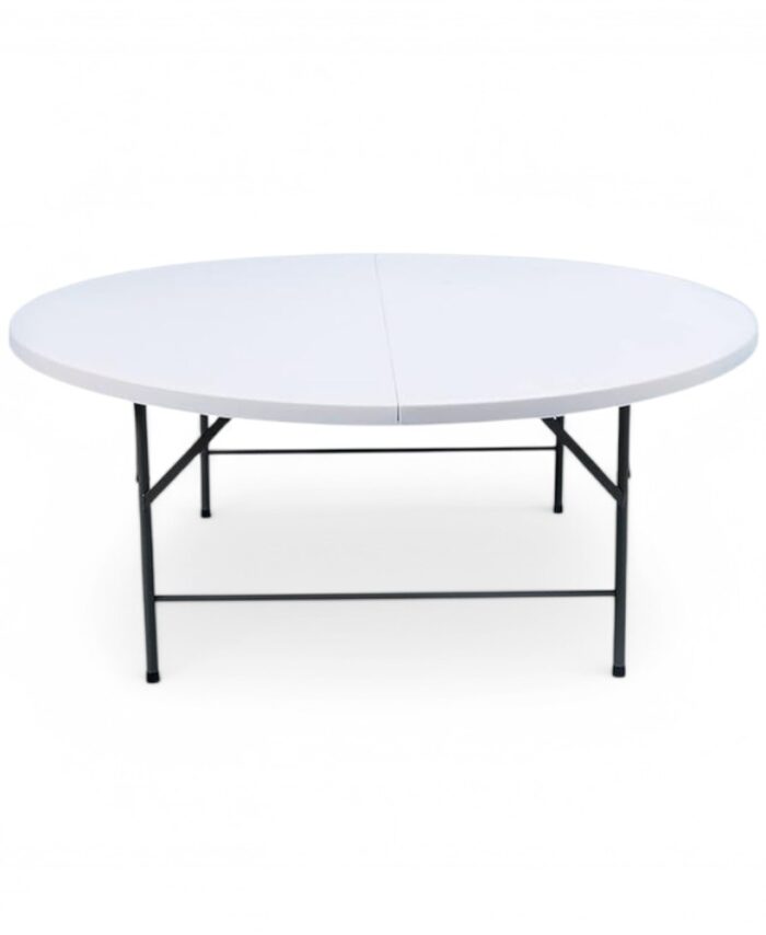 Folding Half Round Table 152*74CM White