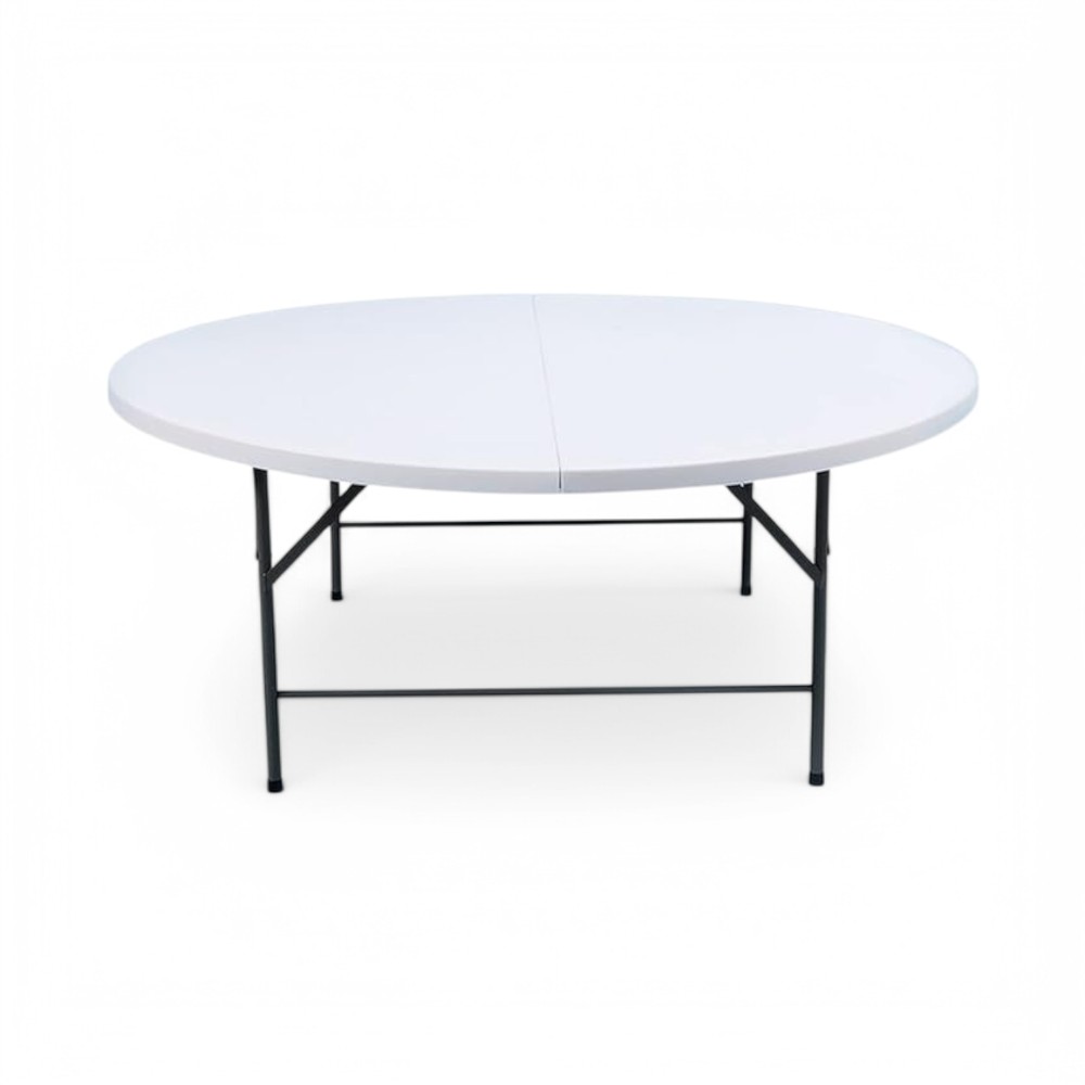 Folding Half Round Table 152*74CM White