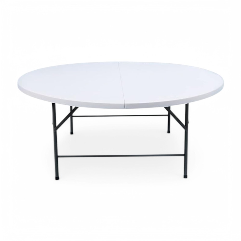 Folding Half Round Table 180*74CM White