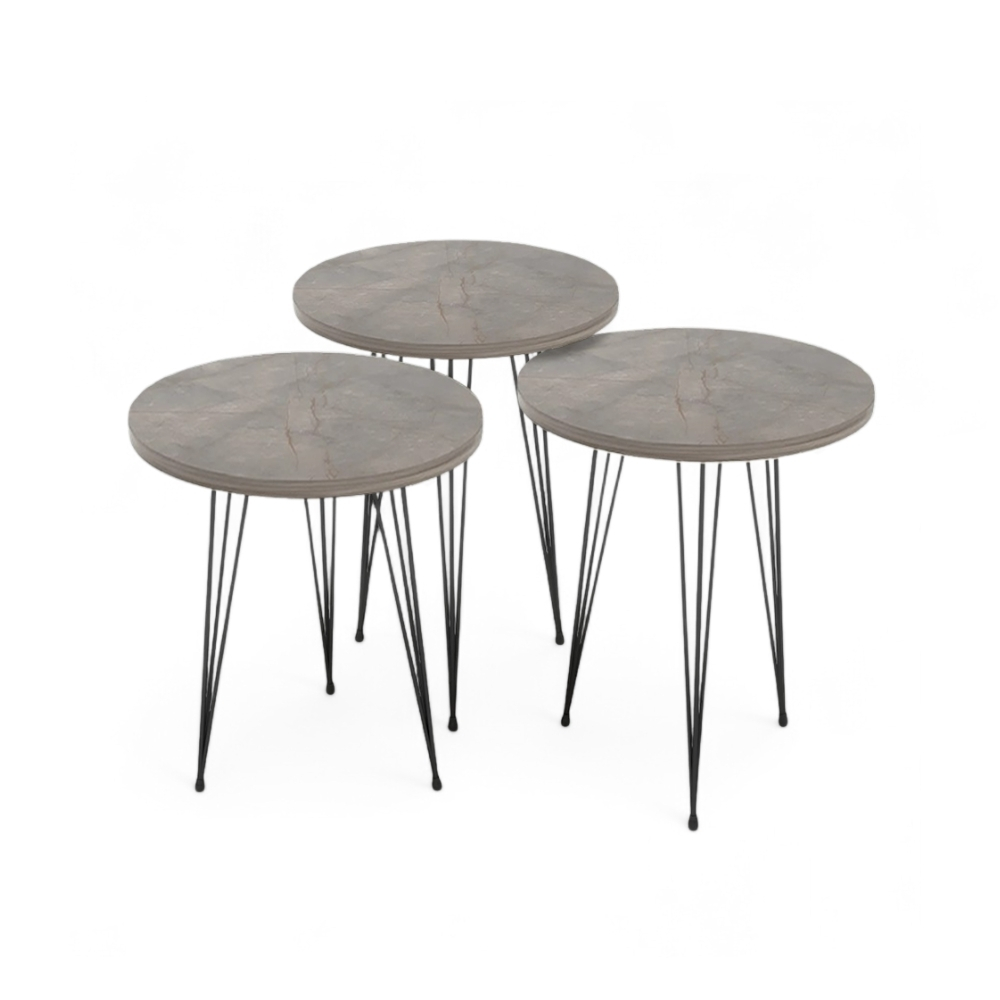 Set Jikon 3 Pcs Grey Circle 573510