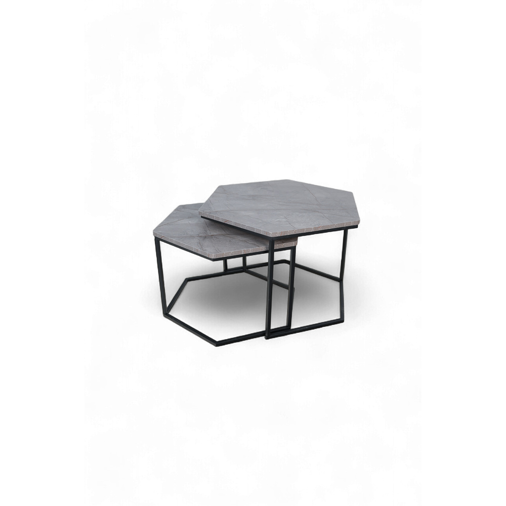 Middle Jikon Table 2 Pcs Grey 80.570.58.5