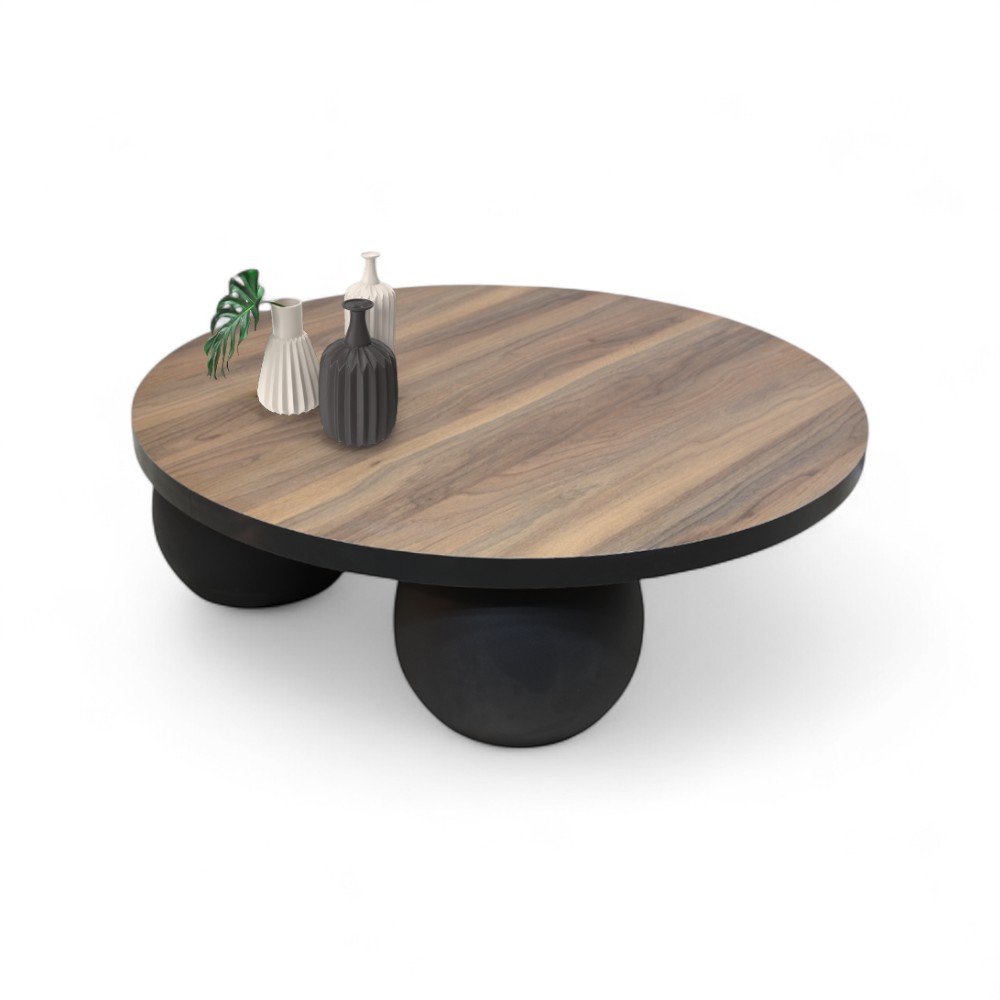 Central Coffee Table WALNUT-BLACK