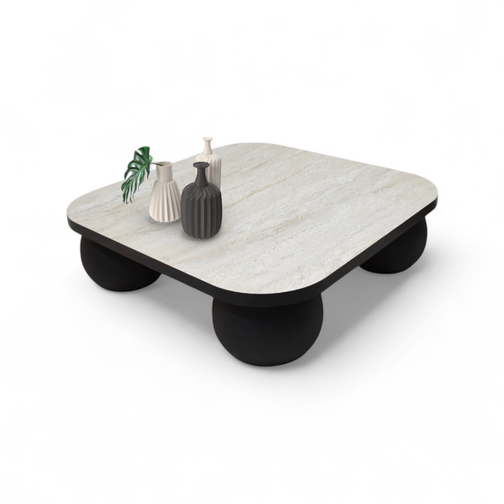Central Coffee Table TRAVERTEN-BLACK