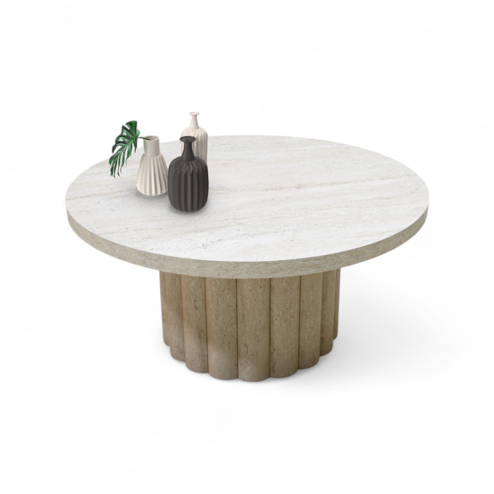 Central Coffee Table Traverten-Traverten