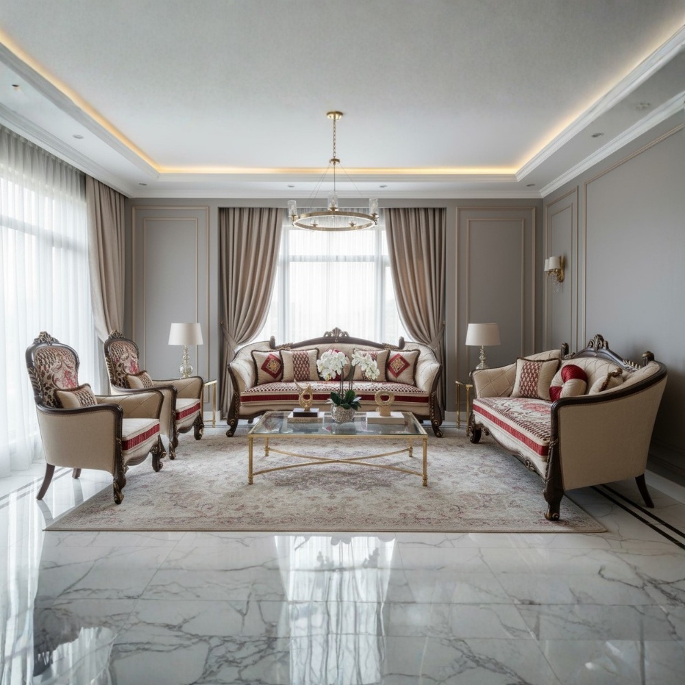 Set LivingRoom Steel Rosemunda(2B+2L+T)